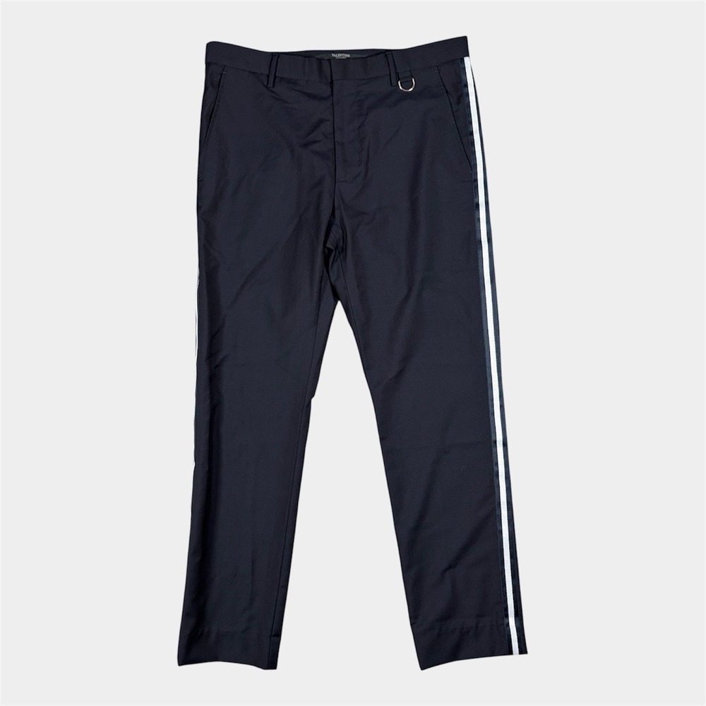 VALENTINO S.P.A Cotton Pants Trousers Navy Blue IT48 Made in Italy 33x28